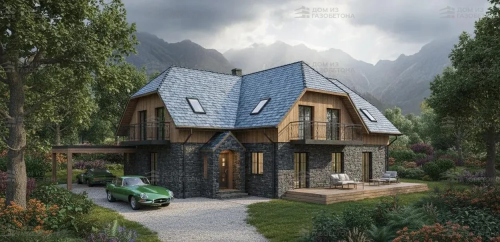 Проект Двухэтажный дом 16 на 10, 211 м2