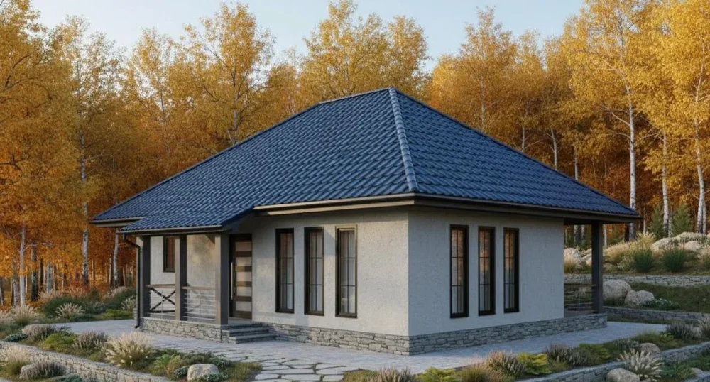 Проект Одноэтажный дом 9 на 8, 53 м2