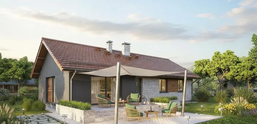 Проект Одноэтажный дом 16 на 9, 110 м2