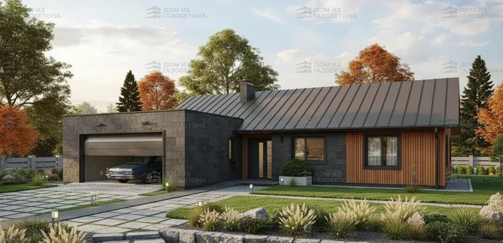 Проект Одноэтажный дом 17 на 16, 178 м2