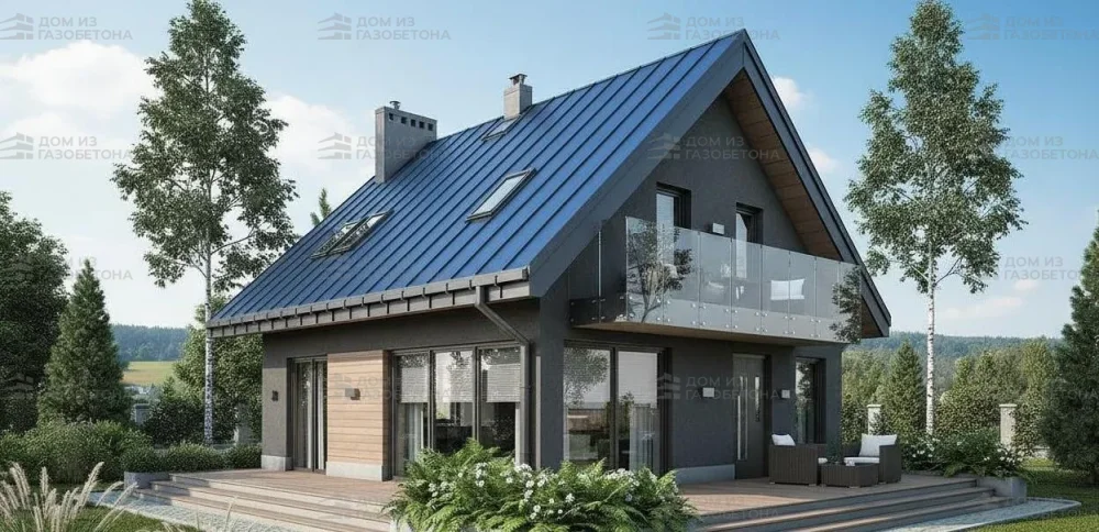 Проект Двухэтажный дом 13 на 10, 137 м2